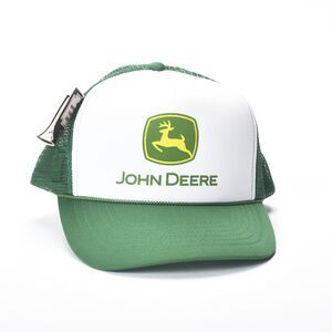 Vintage John Deere Farmer Green White Mesh Snap Back Adjustable Trucker Hat NWT